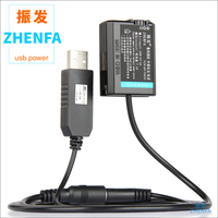 5V USB NP-FW50 imitacja baterii AC-PW20 DC złącze zasilania adapter do sony Alpha 7 a7 a7S a7II a7R A3000 A5000 A6000 NEX5 NEX3 NEX 1